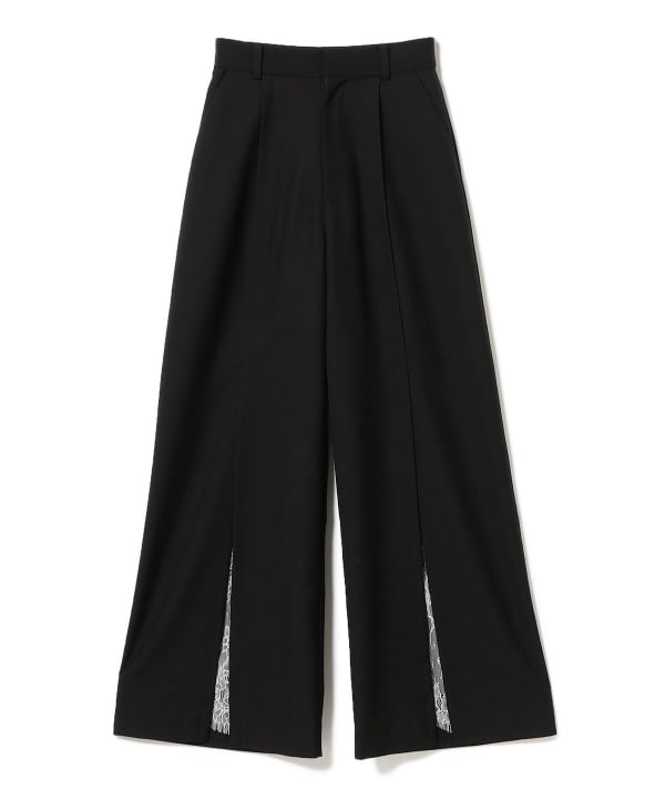 Ray BEAMS (Ray BEAMS) Slit Lace Wide Pants (Pants, Casual