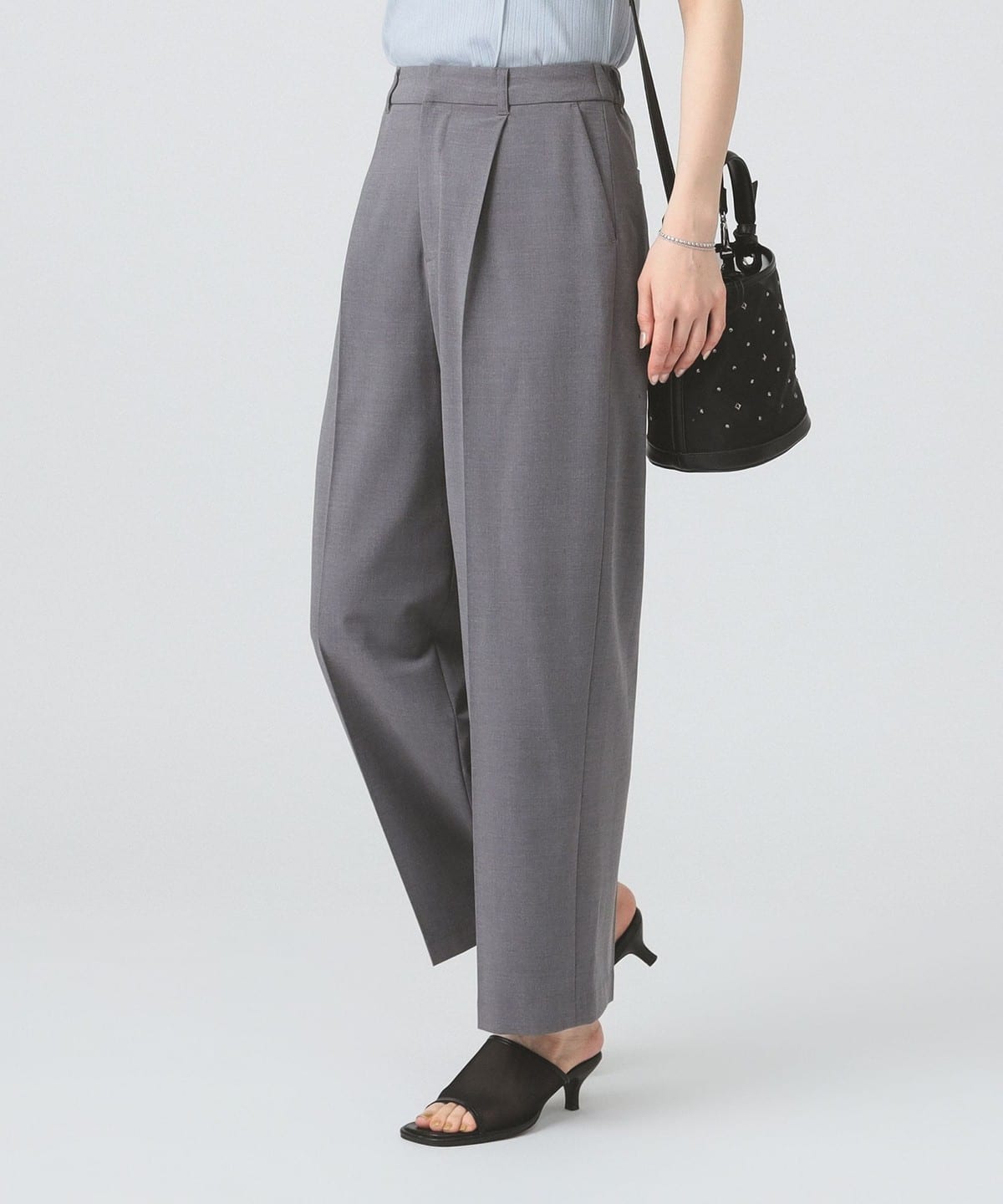 1タック ストレート パンツ パンツ WOMEN GREY 1 1タック ストレート パンツ パンツ WOMEN GREY 1