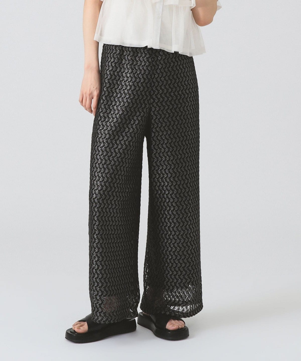 箔プリント レース イージー パンツ パンツ WOMEN BLACK ONE SIZE 箔プリント レース イージー パンツ パンツ WOMEN BLACK ONE SIZE