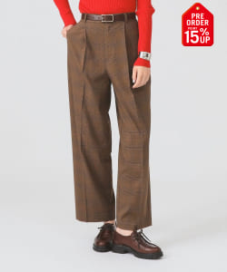 【+15%ポイントUP】チェック タック パンツ