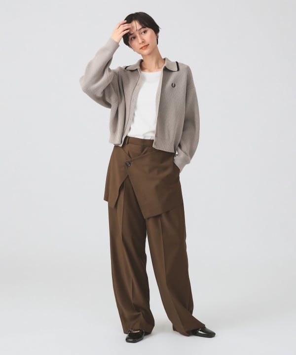 『RAY BEAMS 』レイビームス　セットアップ 　紺ブレ・ワイドパンツ Ray BEAMS（レイビームス）の「Ray BEAMS / ニーシーム ワイド