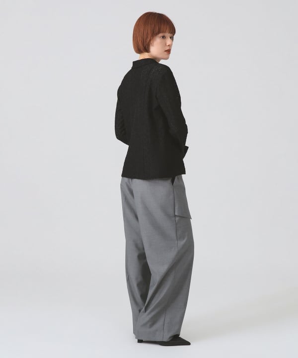 Ray BEAMS（レイ ビームス）フロント ラップ ワイド パンツ