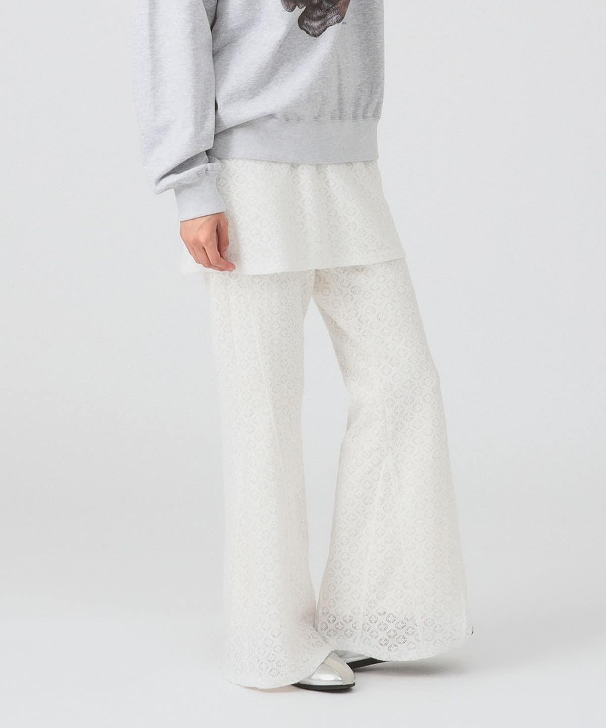 【+15%ポイントUP】レース スカート セット フレア パンツ パンツ WOMEN WHITE ONE SIZE 【+15%ポイントUP】レース スカート セット フレア パンツ パンツ WOMEN WHITE ONE SIZE