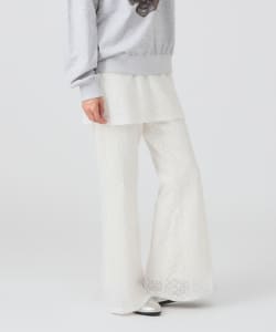 レース スカート セット フレア パンツ
