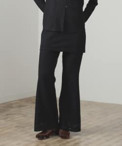 【+15%ポイントUP】レース スカート セット フレア パンツ
