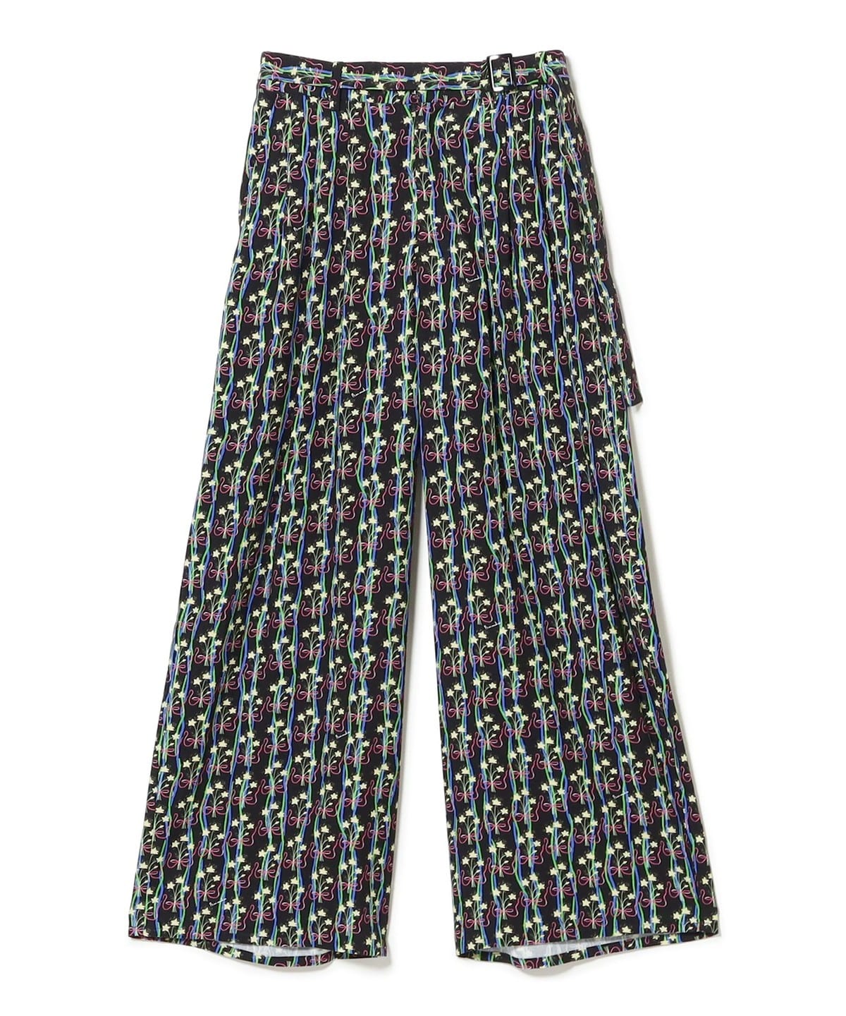 MUVEIL ミュベール / ブーケ ストライプ パンツ パンツ WOMEN BLACK 36 MUVEIL ミュベール / ブーケ ストライプ パンツ パンツ WOMEN BLACK 36