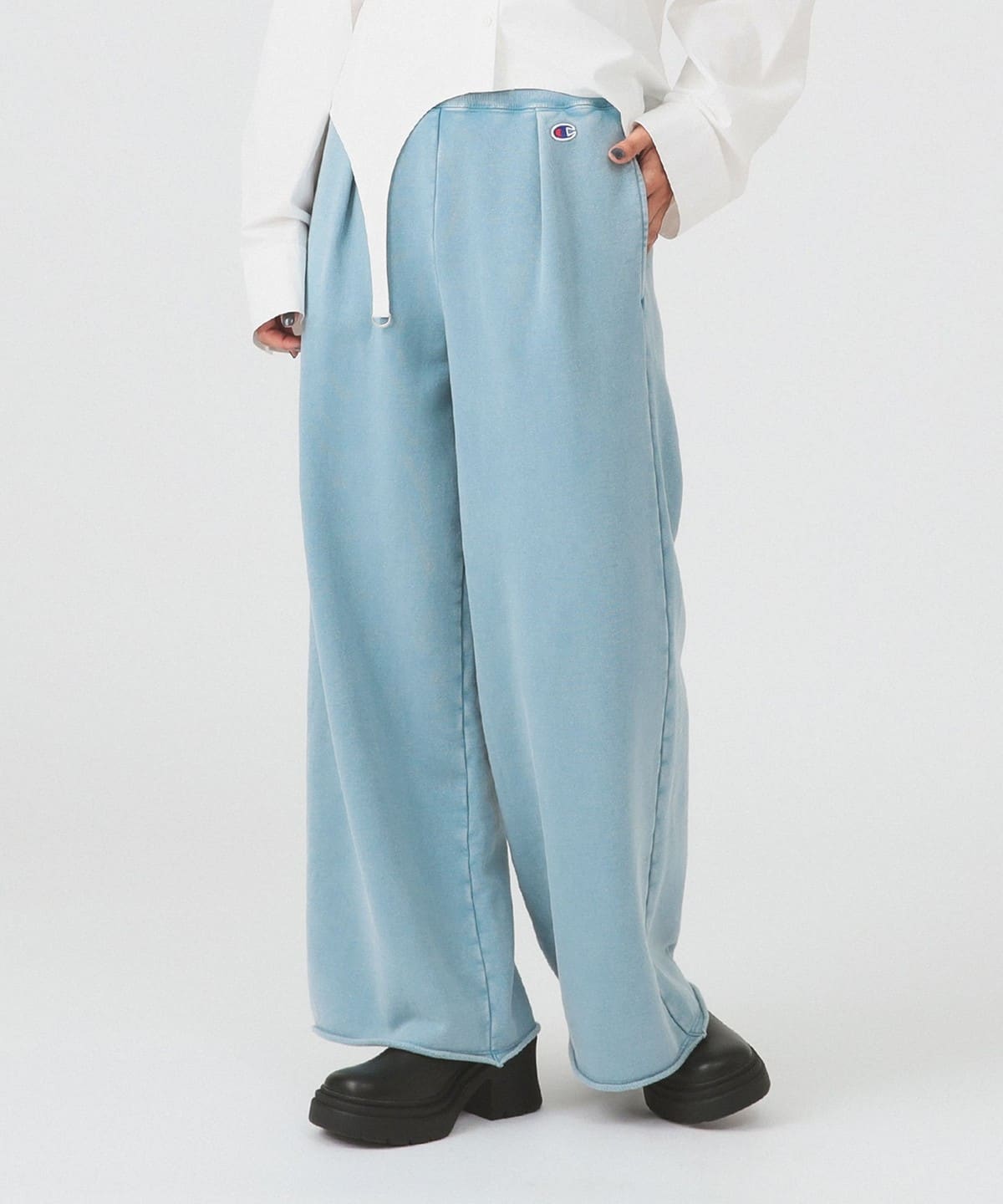 【別注】Champion チャンピオン / スウェット パンツ パンツ WOMEN STONE WASH BLUE S 【別注】Champion チャンピオン / スウェット パンツ パンツ WOMEN STONE WASH BLUE S
