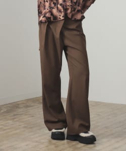 【+15%ポイントUP】アシンメトリー ハイウエスト パンツ