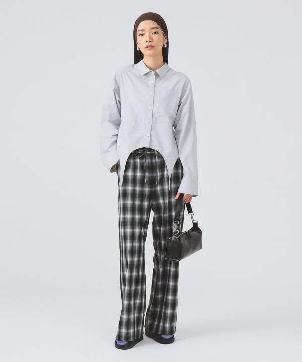 Ray BEAMS（レイ ビームス）オンブレチェック ワイド パンツ（パンツ