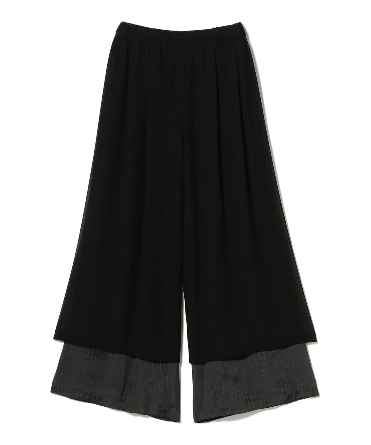 Graphpaper グラフペーパー / Cupro Stripe Layered Sheer Pants パンツ WOMEN BLACK 0