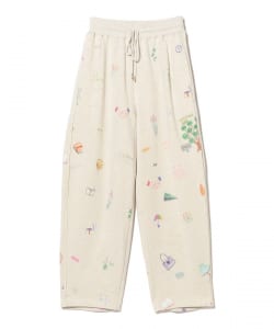 MUVEIL / 落書き プリント バレル スウェットパンツ