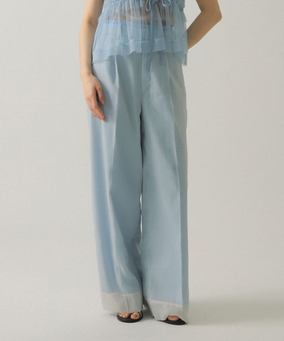 タックレイヤーワンショルダー ray beams todayfulungrid Ray BEAMS（レイ ビームス）シアー レイヤード 1タック パンツ（パンツ
