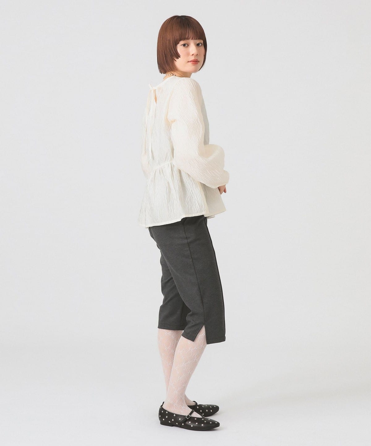 Ray BEAMS（レイ ビームス）ストレッチ カプリ パンツ（パンツ