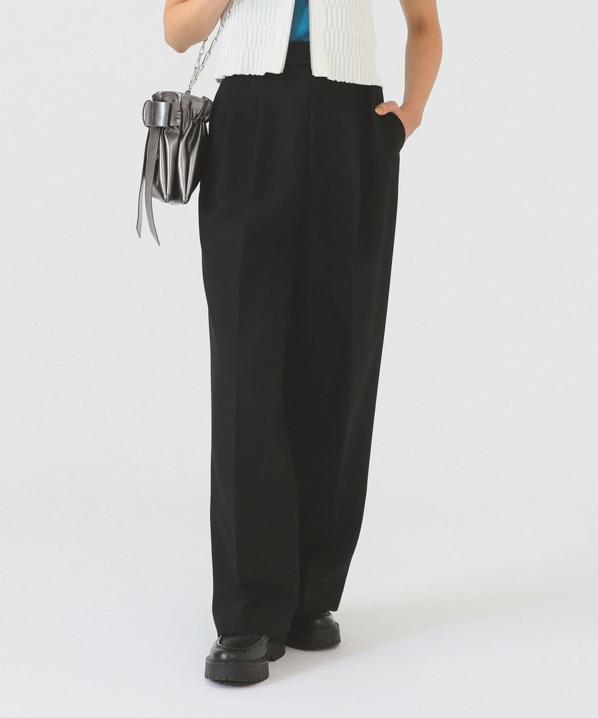 Ray BEAMS（レイ ビームス）2タック ワイド パンツ（パンツ カジュアル