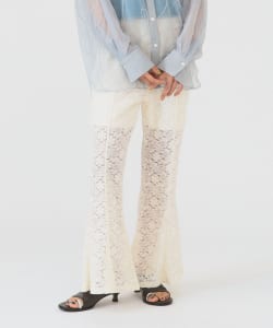 レース シアー フレア パンツ