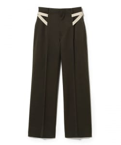 JOHN LAWRENCE SULLIVAN / WOOL DOBBY SIDE STRAP TROUSERES