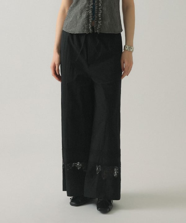 Cutwork lace pants