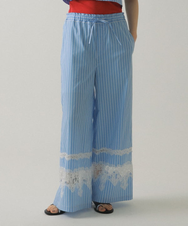 Cutwork lace pants