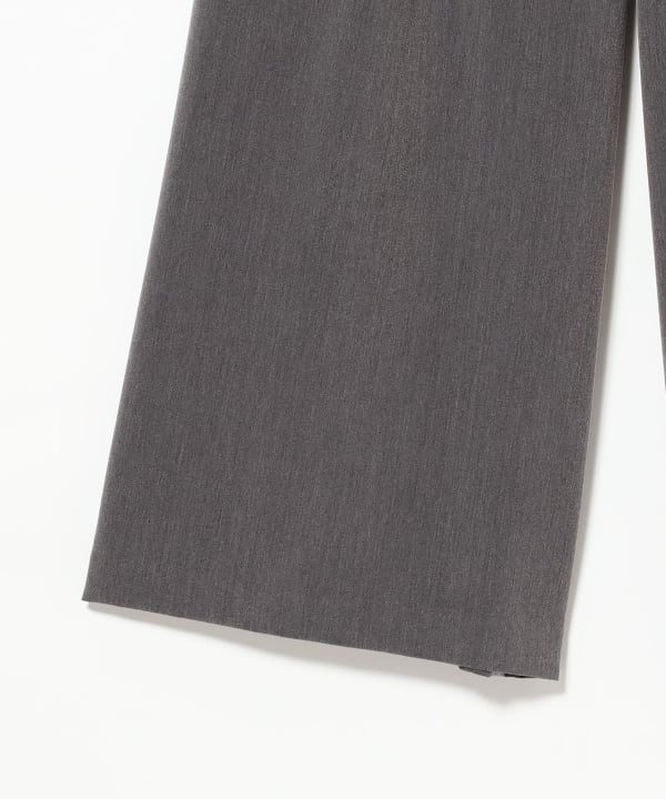 Double-waisted, pleated wide-leg pants
