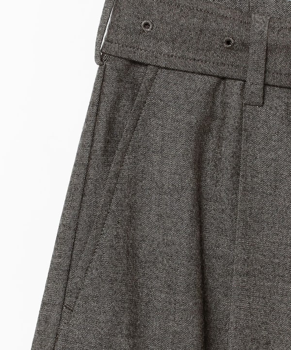 08sircus / Wool viscose chambray belted cargo pants