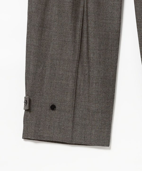 08sircus / Wool viscose chambray belted cargo pants