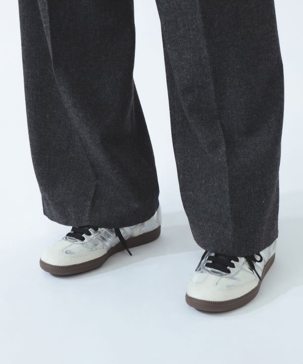 ホームスパン ワイド パンツ