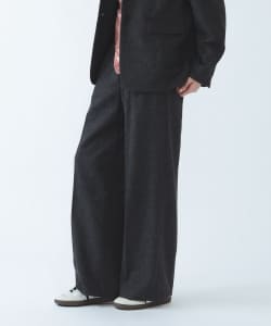 ホームスパン ワイド パンツ