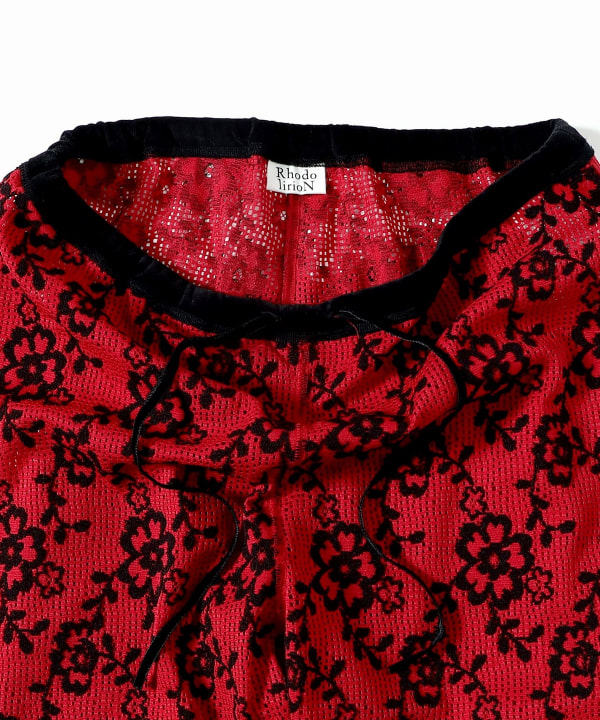 RhodolirioN / Slit Flare Flower Lace Pant