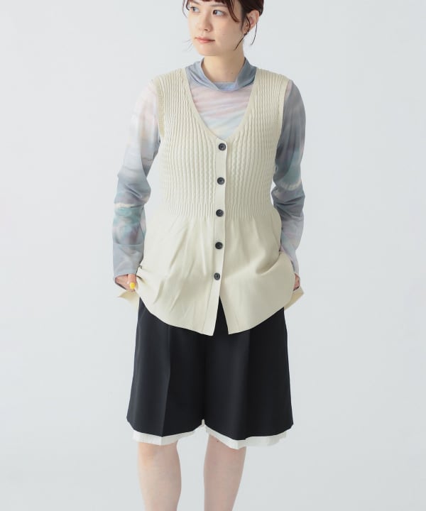 Ray BEAMS (Ray BEAMS) RBS / Color-coordinated hem half pants