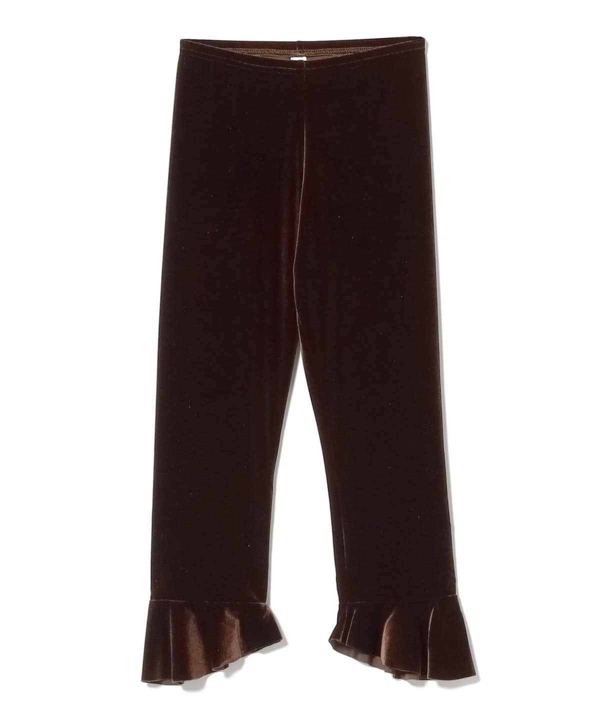 SIMONE WILD シモーネ ワイルド / VELVET VOLANT CAPRI パンツ WOMEN nut S