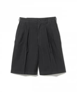 FARAH / Garment Dye Pin Tuck Wide Shorts