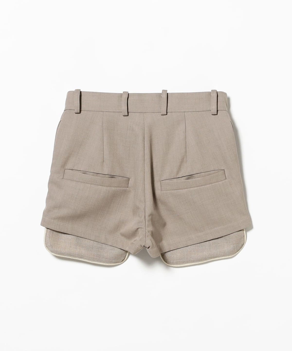 【FUMIE TANAKA】カーゴスタイル ブラック ショートパンツ Ray BEAMS（レイ ビームス）FUMIE＝TANAKA / Sheer Short Pants