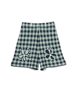 YanYan / Gingham Flower Bermuda Short
