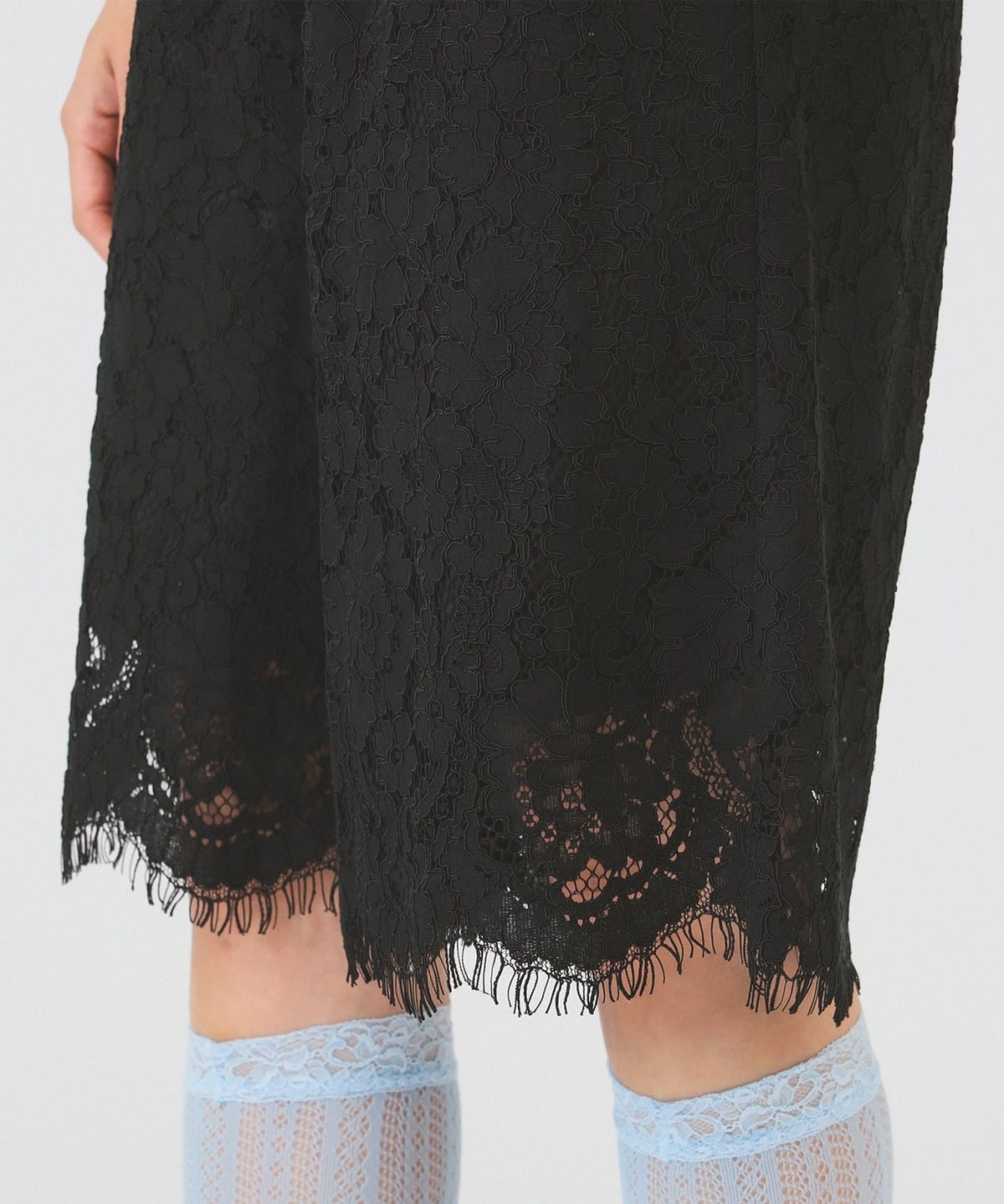 レイビームス　レース スカラヘム ハーフ パンツ Ray BEAMS（レイ ビームス）レース スカラヘム ハーフ パンツ（パンツ