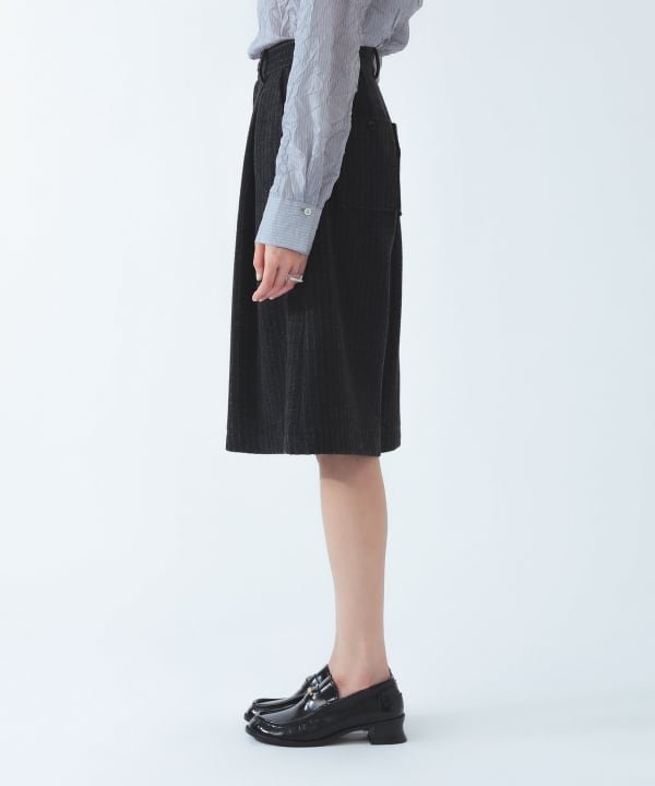 ストライプ ワイド ハーフ パンツ