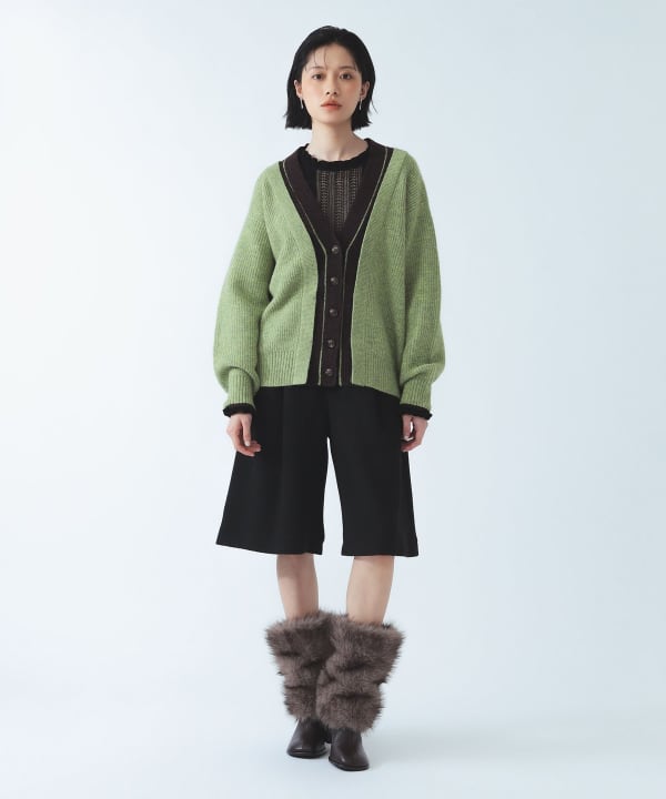 ストライプ ワイド ハーフ パンツ