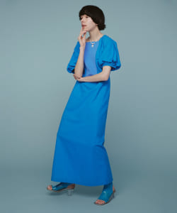 Ray BEAMS / 女裝 羅紋 拼接 蓬袖 洋裝