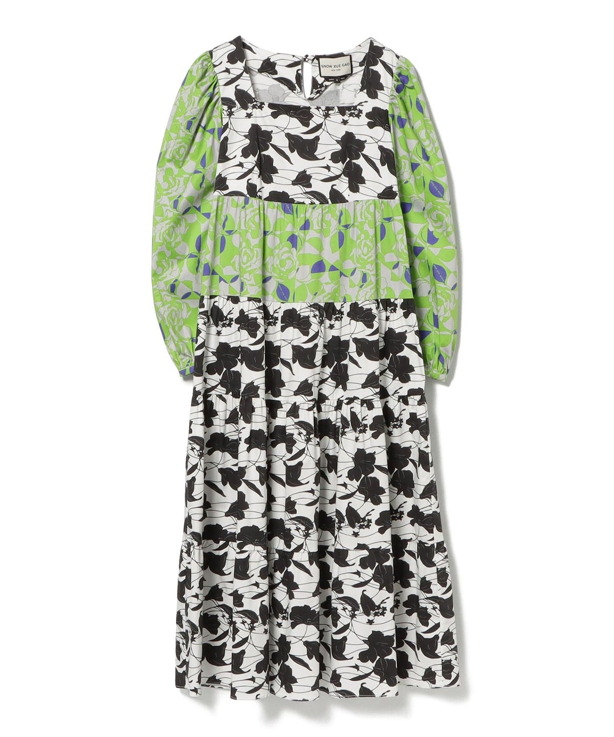 SNOW XUE GAO スノー シュエ ガオ / Smock Dress ワンピース WOMEN GRN/BLK 4 SNOW XUE GAO スノー シュエ ガオ / Smock Dress ワンピース WOMEN GRN/BLK 4