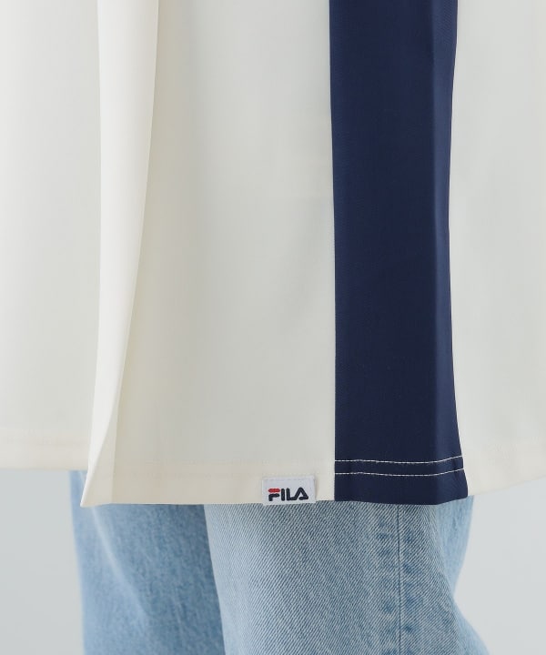 FILA ワンピース FILA/フィラ 筆記体 ブランドロゴ刺繍 配色切替