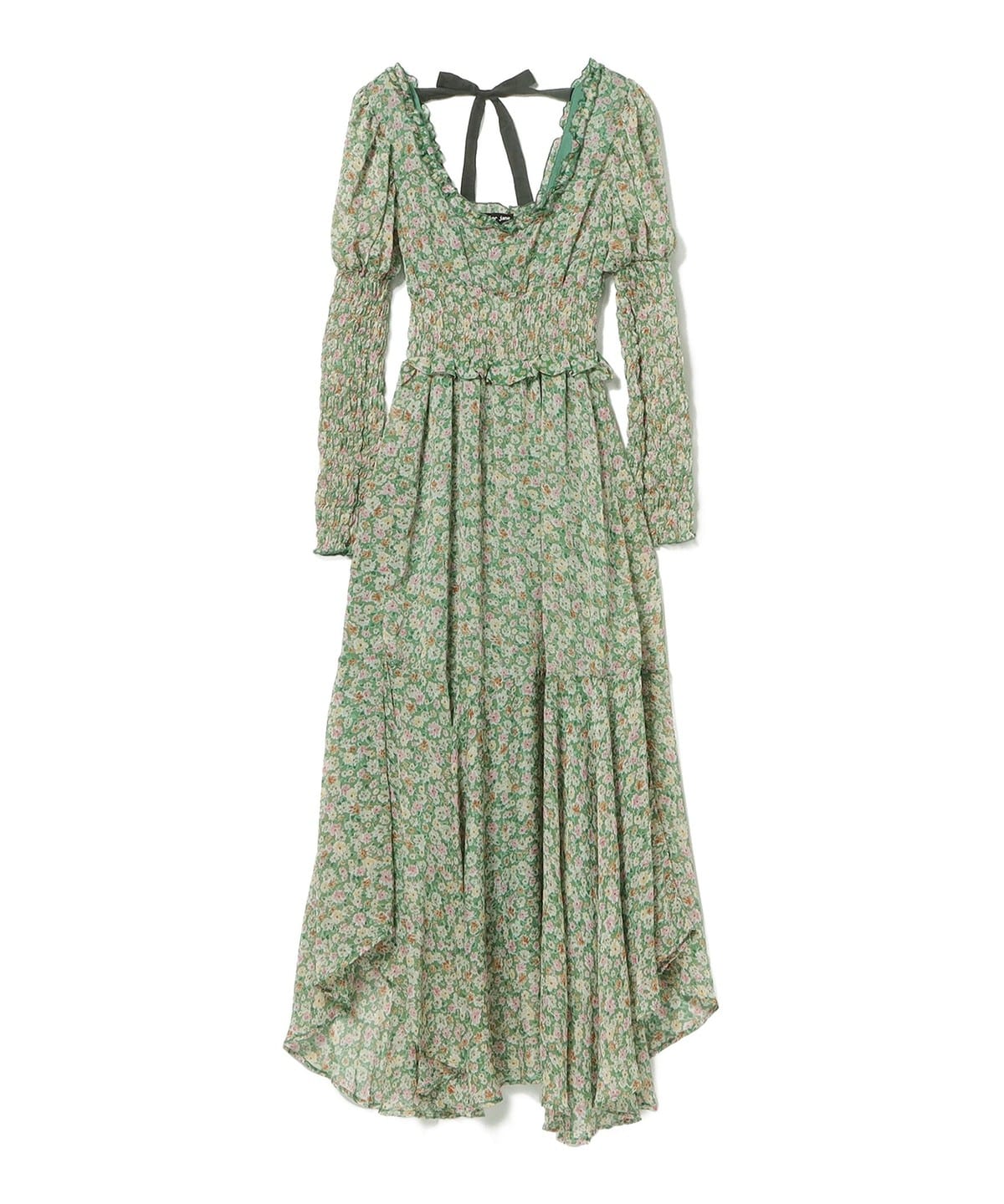 Ray BEAMS（レイ ビームス）sister jane / Green Floral Midi Dress ...