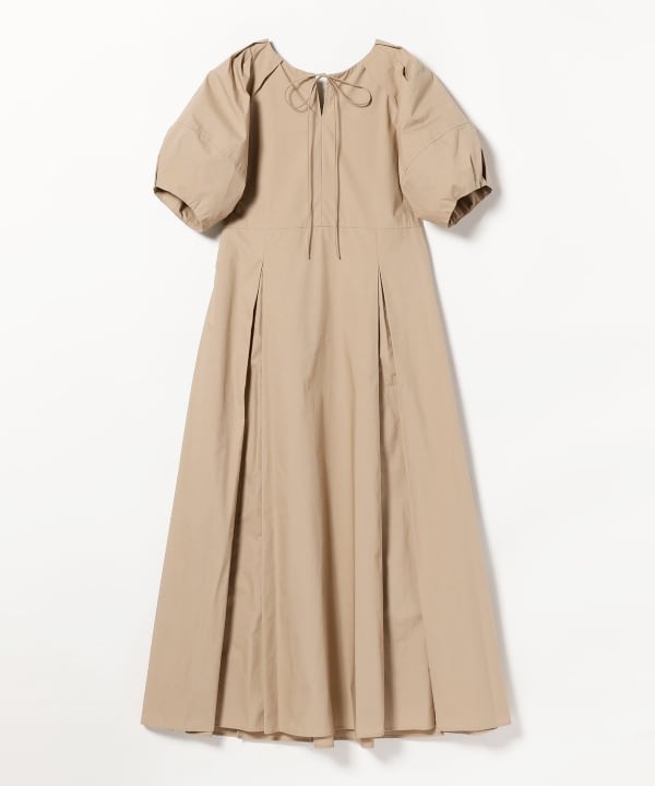 Ray BEAMS（レイ ビームス）ランタンスリーブ ネック ワンピース  