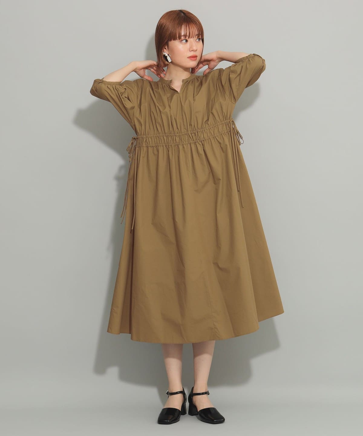 【Ray BEAMS】ウエスト リブ ギャザー ワンピース BEAMS OUTLET｜Ray BEAMS / ウエスト リブ ギャザー ワンピース