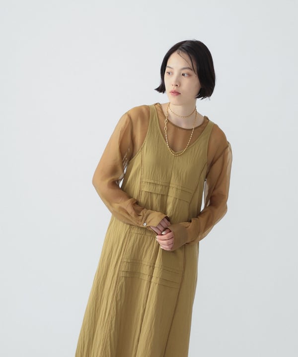 Ray BEAMS (Ray BEAMS) RBS / Sheer Layered Dress (Dress Dress