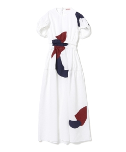 minki / ギャザー ロング ドレス