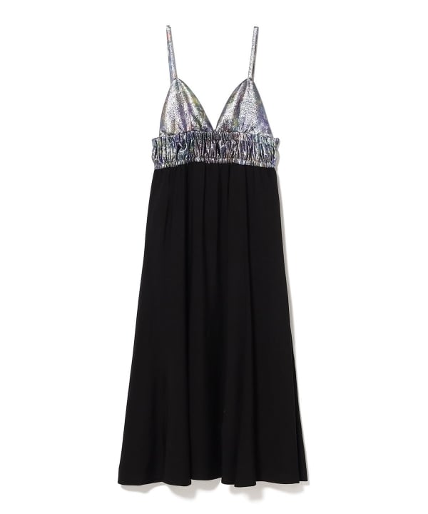 Ray BEAMS (Ray BEAMS) Lame Print Bustier Dress (Dress Cami