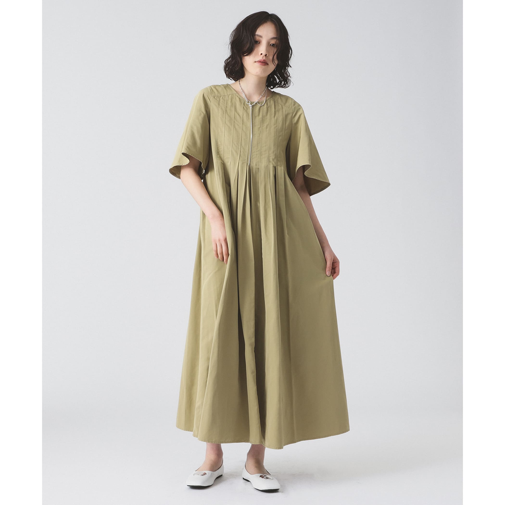 RBS アールビーエス / フロント タック バック リボン ワンピース ワンピース WOMEN OLIVE ONE SIZE RBS アールビーエス / フロント タック バック リボン ワンピース ワンピース WOMEN OLIVE ONE SIZE