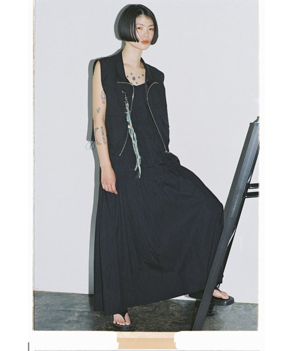 BEAMS シャーリングキャミワンピース Ray BEAMS（レイ ビームス）シャーリング キャミ ワンピース