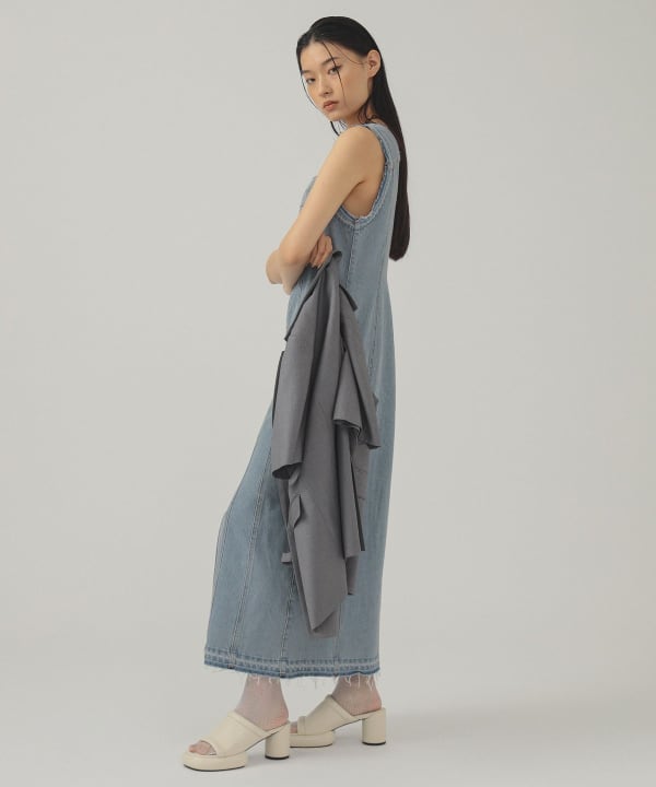 【販売中】Ray beams ワンピース Ray BEAMS（レイ ビームス）デニム ジップ タイト ワンピース