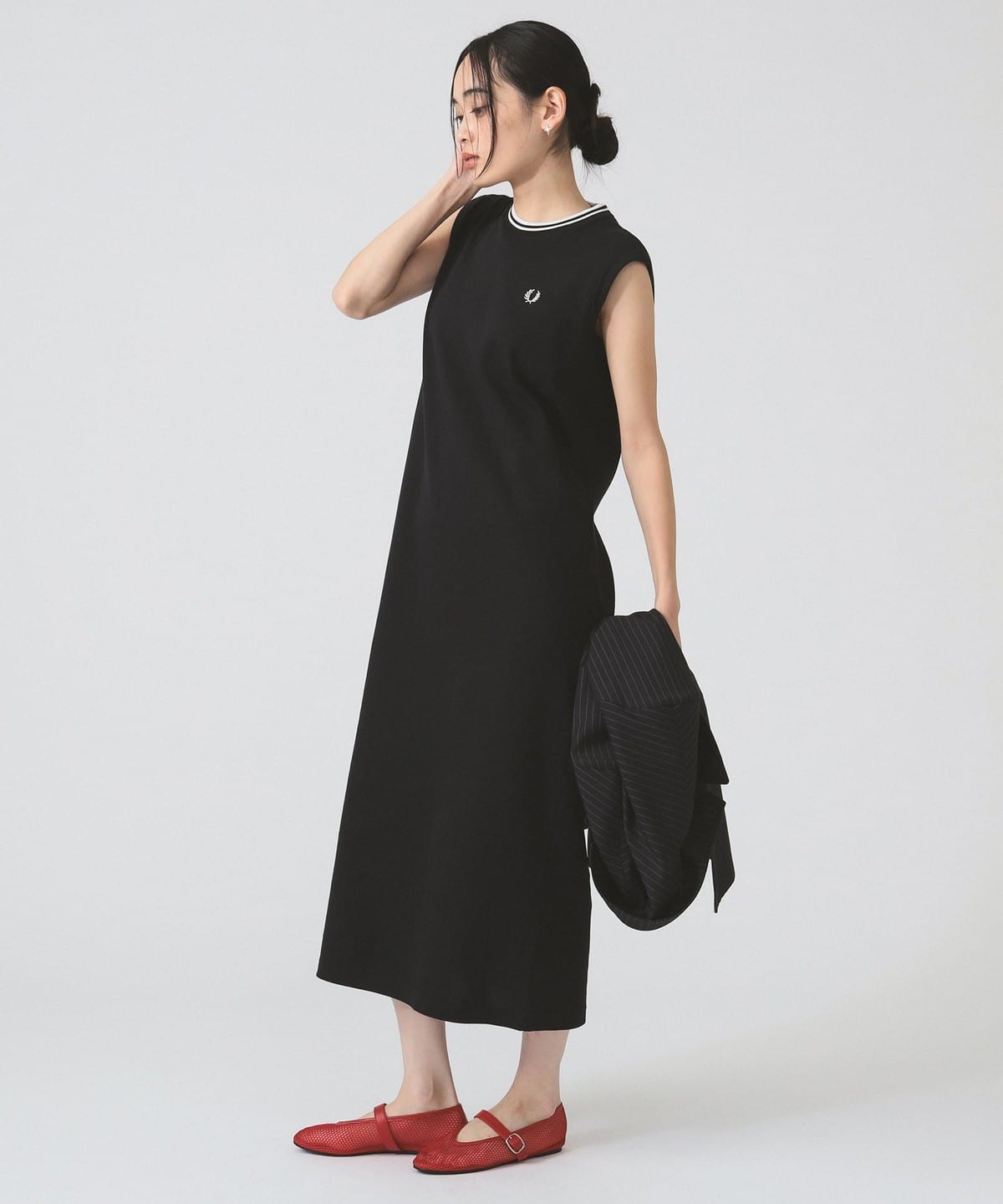 Ray BEAMS（レイ ビームス）【別注】FRED PERRY / TIPPED PIQUE DRESS（ワンピース ワンピース）通販｜BEAMS