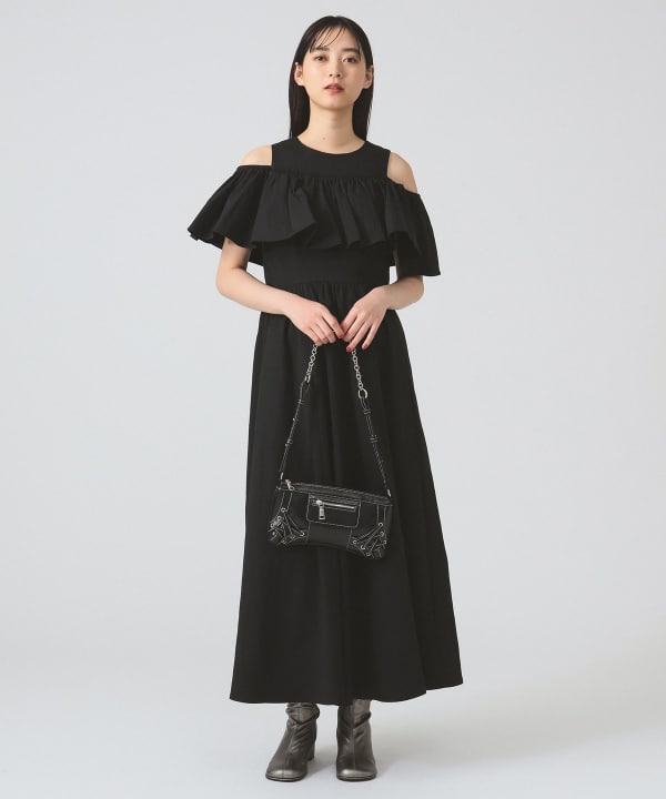 MIYAO × Ray BEAMS / 別注 ショルダー フリル ワンピース